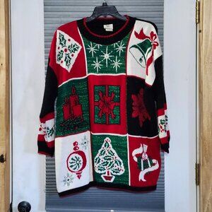 Vintage Nutcracker womans Xmas sweater size 22W